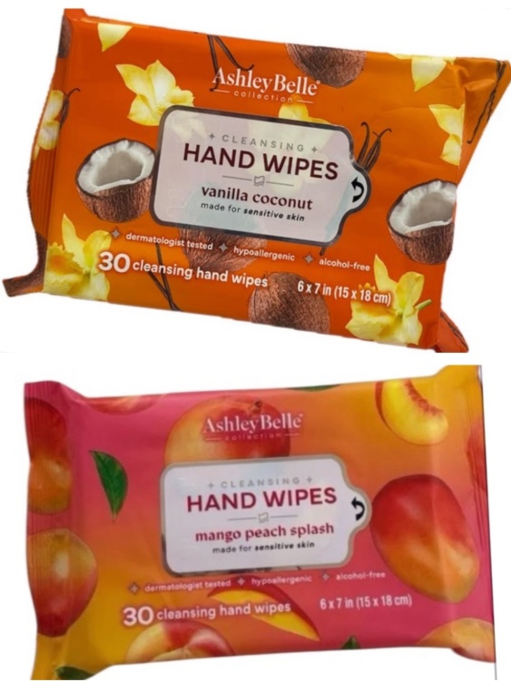 🔴 Mango Peach & Vanilla coconut Hand Wipes